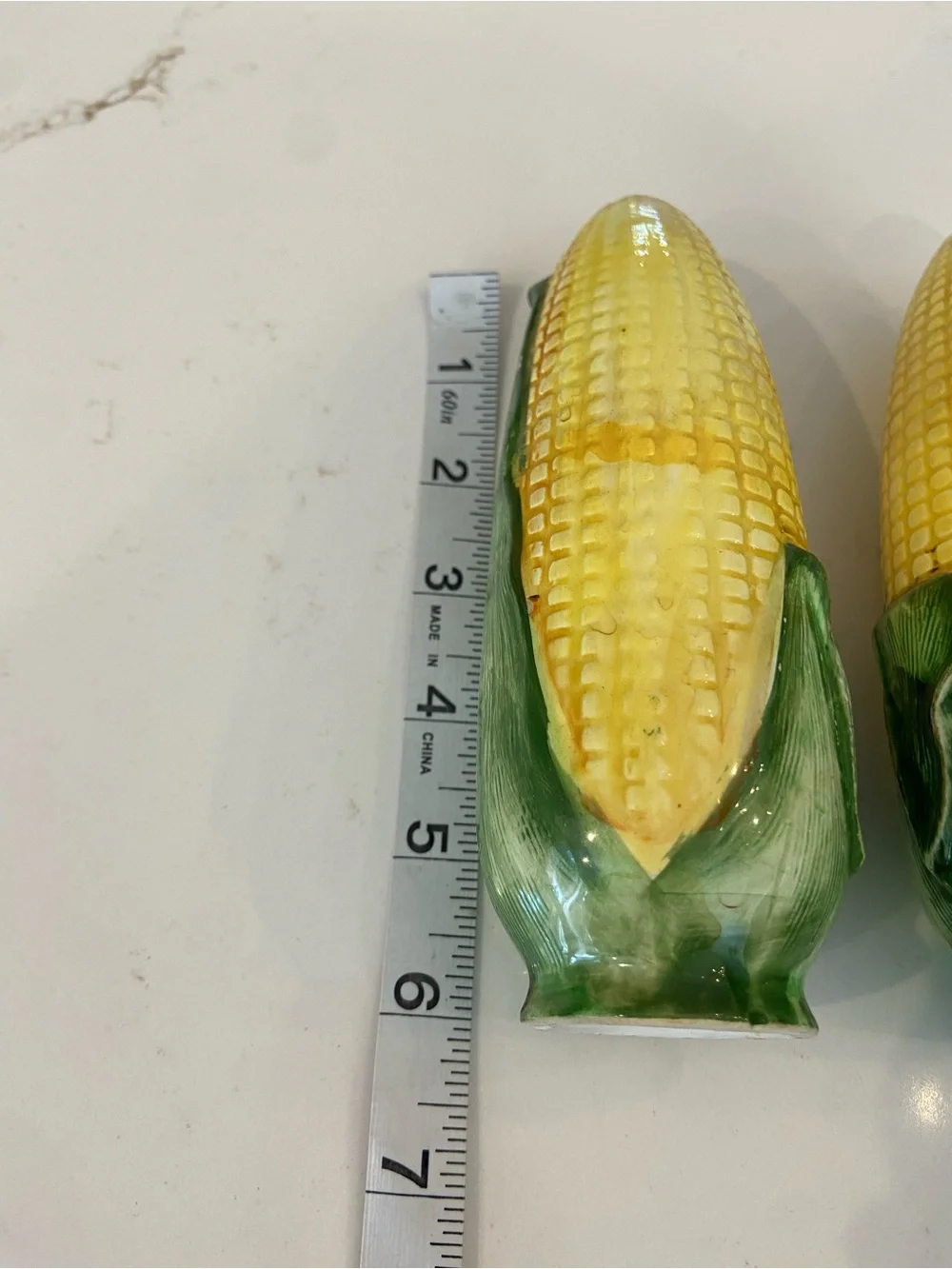 Vintage Corn on the Cob Salt & Pepper Shaker Set with Mini Creamer / Sugar Cup